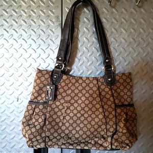 EUC NINE WEST geometric brown / neutral tones bag (OS)